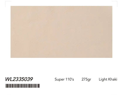 Light Khaki Super 110’s Wool Suit – 275g Contemporary Tailoring