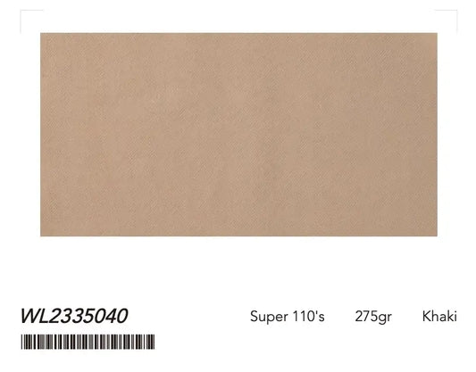 Khaki Super 110’s Wool Suit – 275g Classic Tailoring