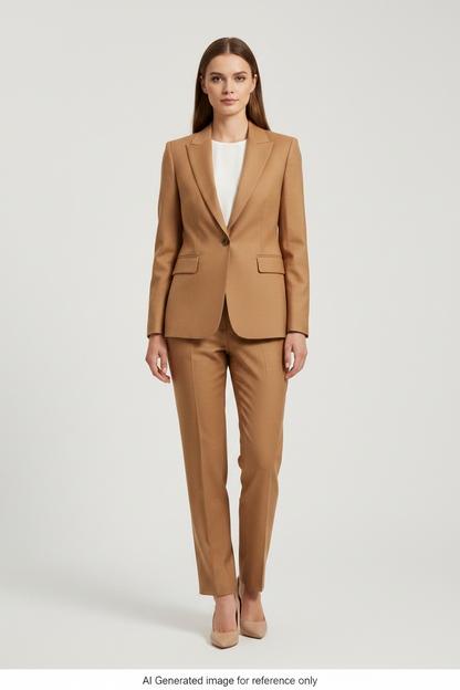 Tan Super 110's Wool – 280g | Bespoke Women's Suit & Separates