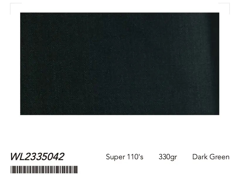 Dark Green Super 110’s Wool Suit – 330g Structured Tailoring