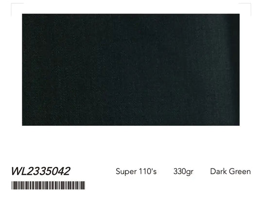 Dark Green Super 110’s Wool Suit – 330g Structured Tailoring