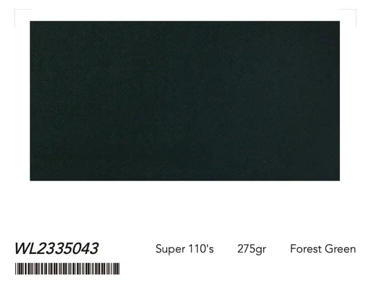 Forest Green Super 110’s Wool Suit – 275g Contemporary Tailoring