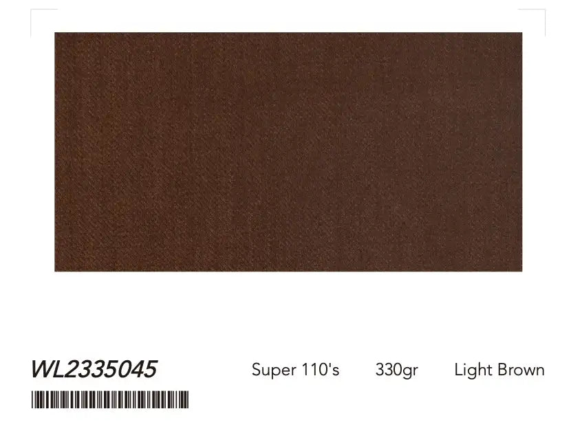 Light Brown Super 110’s Wool Double-Breasted Suit – 330g Structured Tailoring