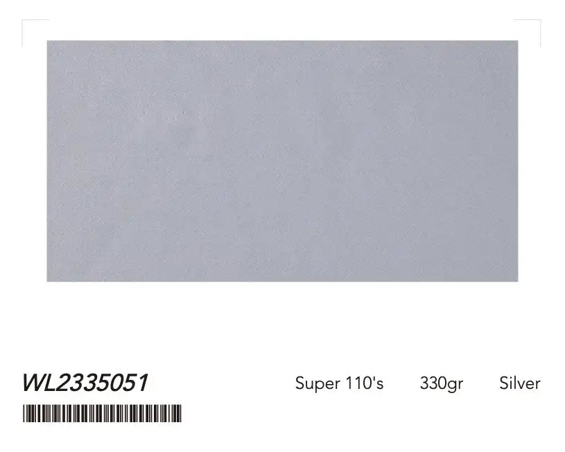 Men’s Silver Suit – Super 110’s Wool 330g | Luxury Heavyweight Formal & Wedding Suit