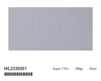 Men’s Silver Suit – Super 110’s Wool 330g | Luxury Heavyweight Formal & Wedding Suit