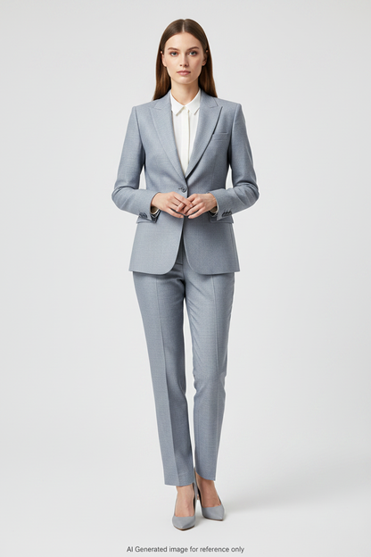 Silver Super 110's Wool – 330g | Bespoke Women's Suit & Separates