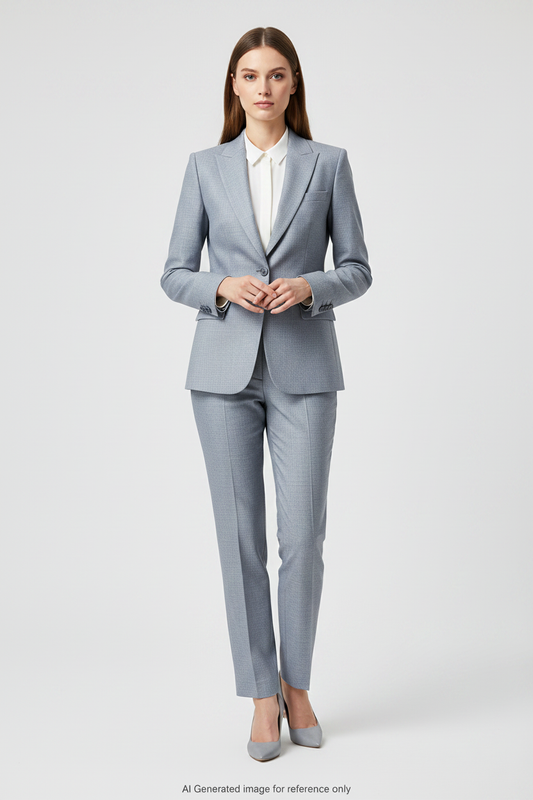 Silver Super 110's Wool – 330g | Bespoke Women's Suit & Separates