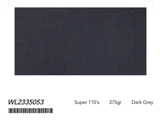 Men’s Dark Grey Suit – Super 110’s Wool 275g | Premium Tailored Business & Formal Suit