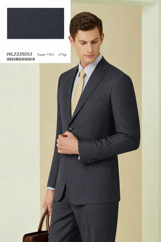 Men’s Dark Grey Suit – Super 110’s Wool 275g | Premium Tailored Business & Formal Suit