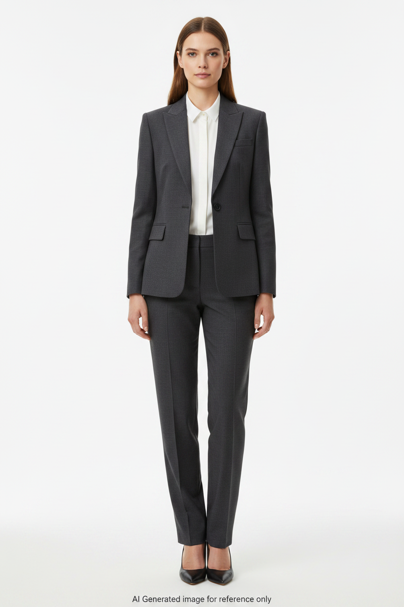 Dark Grey Super 110's Wool – 275g | Bespoke Women's Suit & Separates