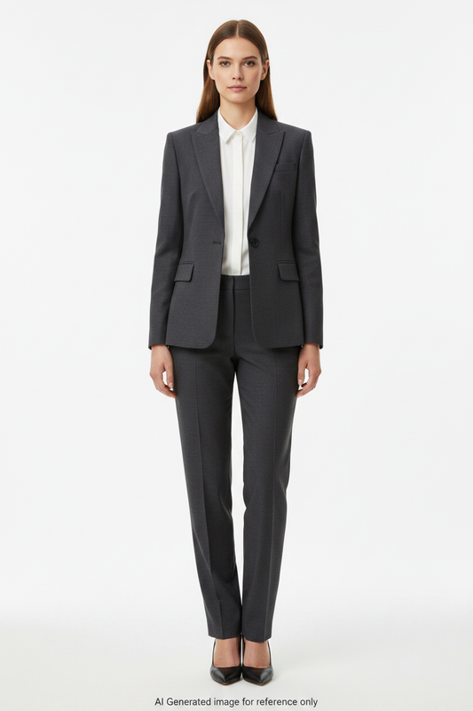Dark Grey Super 110's Wool – 275g | Bespoke Women's Suit & Separates