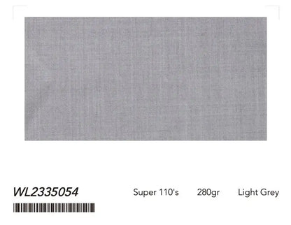 Men’s Light Grey Suit – Super 110’s Wool 280g | Premium Tailored Wedding & Business Suit