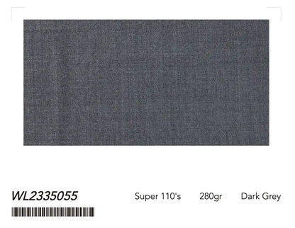 Men’s Dark Grey Textured Suit – Super 110’s Wool 280g | Premium Tailored Business & Formal Suit