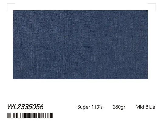 Menâs Mid Blue Suit â Super 110âs Wool 280g | Premium Tailored Business, Wedding & Formal Suit