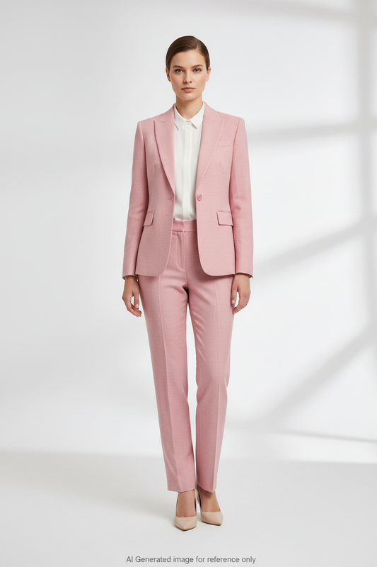 Pink Super 110's Wool – 280g | Bespoke Women's Suit & Separates