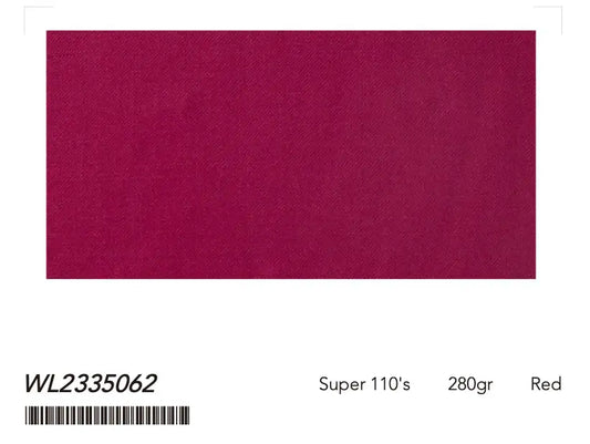 Men’s Deep Red Suit – Super 110’s Wool 280g | Premium Tailored Wedding, Party & Formal Suit