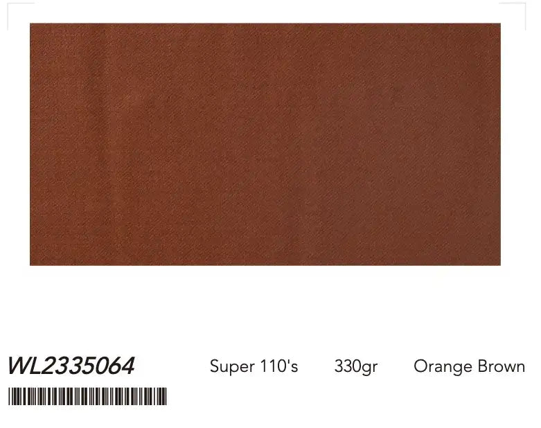 Men’s Orange Brown Suit – Super 110’s Wool 330g | Luxury Heavyweight Tailored Wedding & Statement Suit