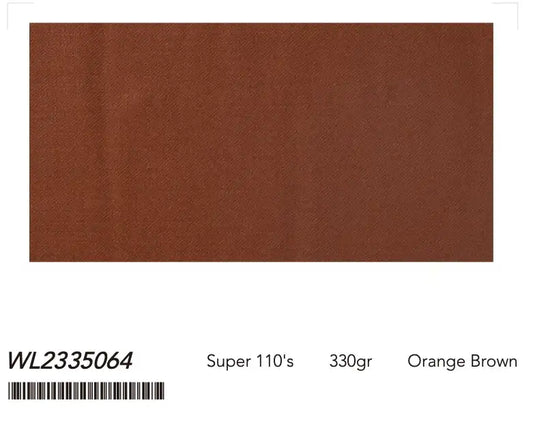 Men’s Orange Brown Suit – Super 110’s Wool 330g | Luxury Heavyweight Tailored Wedding & Statement Suit