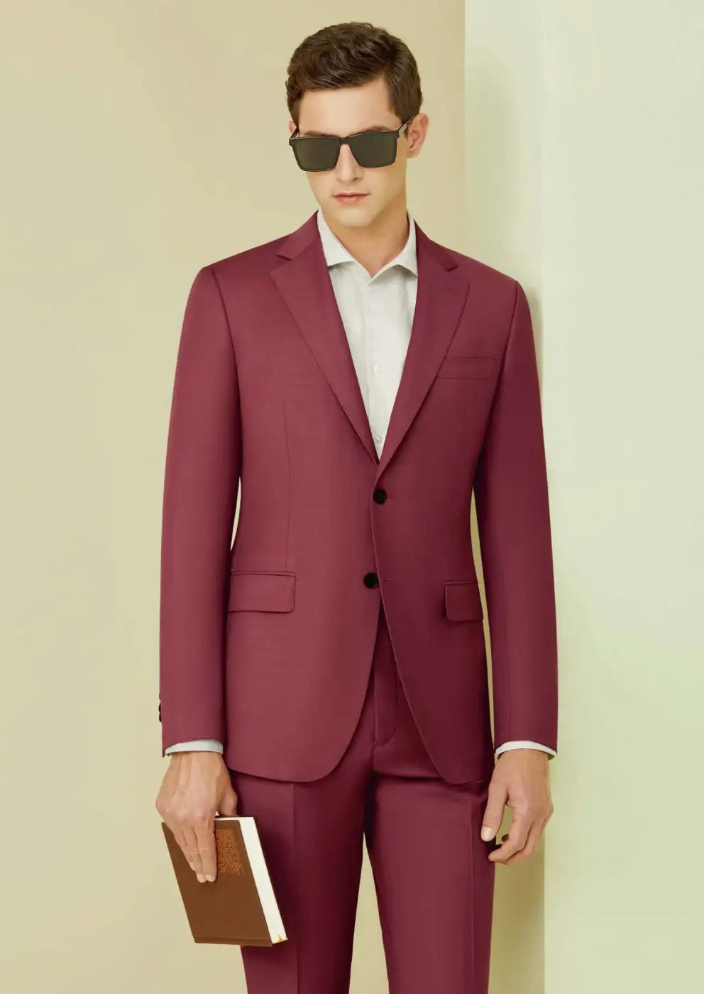 Men’s Maroon Suit – Super 110’s Wool 300g | Luxury Tailored Wedding, Party & Formal Suit