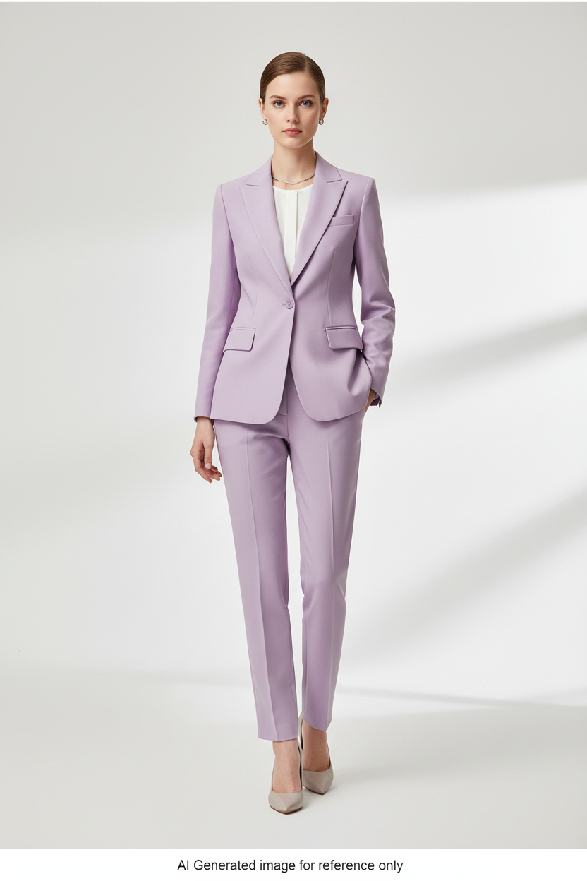 Light Purple Super 110's Wool – 300g | Bespoke Women's Suit & Separates