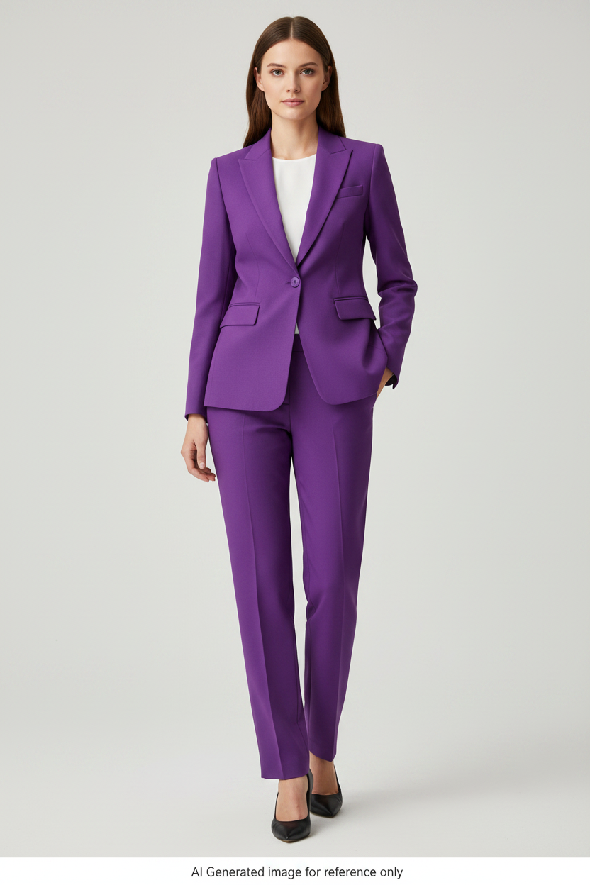 Purple Super 110's Wool – 300g | Bespoke Women's Suit & Separates