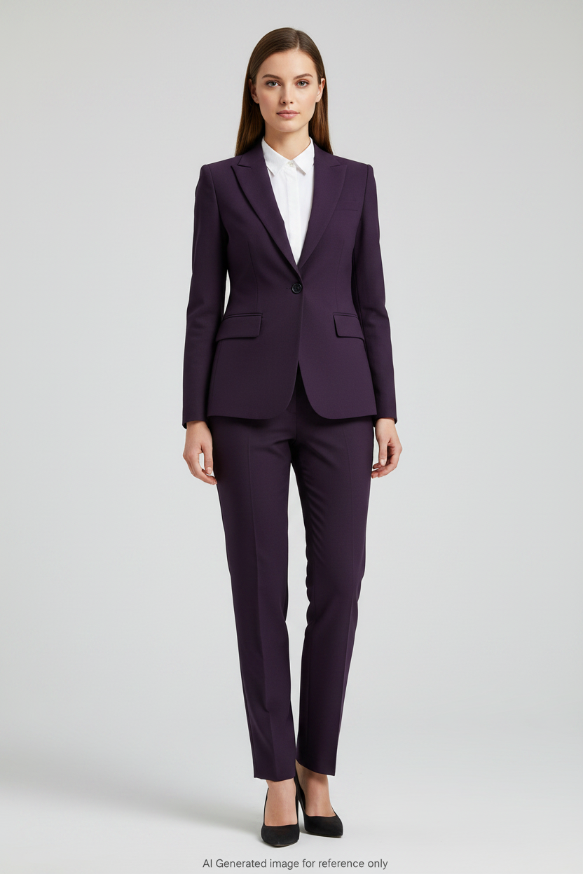 Deep Purple Super 110's Wool – 300g | Bespoke Women's Suit & Separates