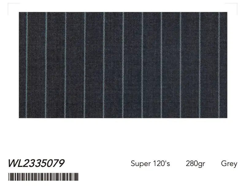 Charcoal Grey Pinstripe Super 120’s Double Breasted Wool Suit – 280g Executive Tailoring