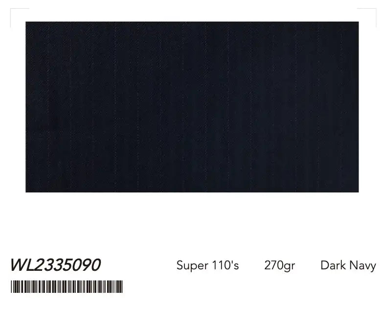 Dark Navy Textured Super 110’s Wool Suit – 270g Refined Tailoring