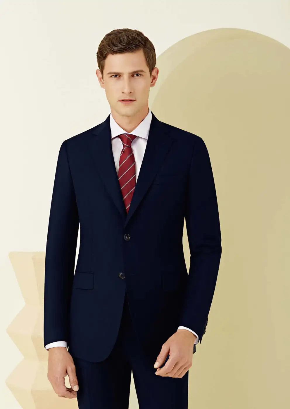 Dark Navy Super 120’s Wool Suit – 270g Luxury Tailoring