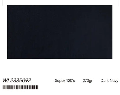 Dark Navy Super 120’s Wool Suit – 270g Luxury Tailoring