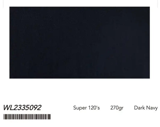 Dark Navy Super 120’s Wool Suit – 270g Luxury Tailoring