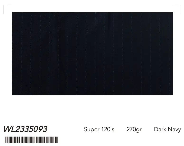 Dark Navy Pinstripe Super 120’s Wool Suit – 270g Premium Tailoring