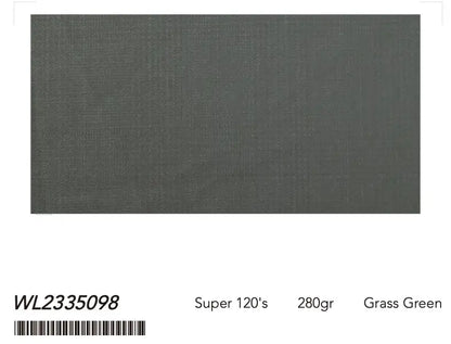 Grass Green Super 120’s Wool Suit – 280g Contemporary Tailoring