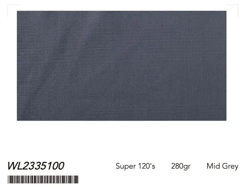 Mid Grey Super 120’s Wool Suit – 280g Classic Tailoring