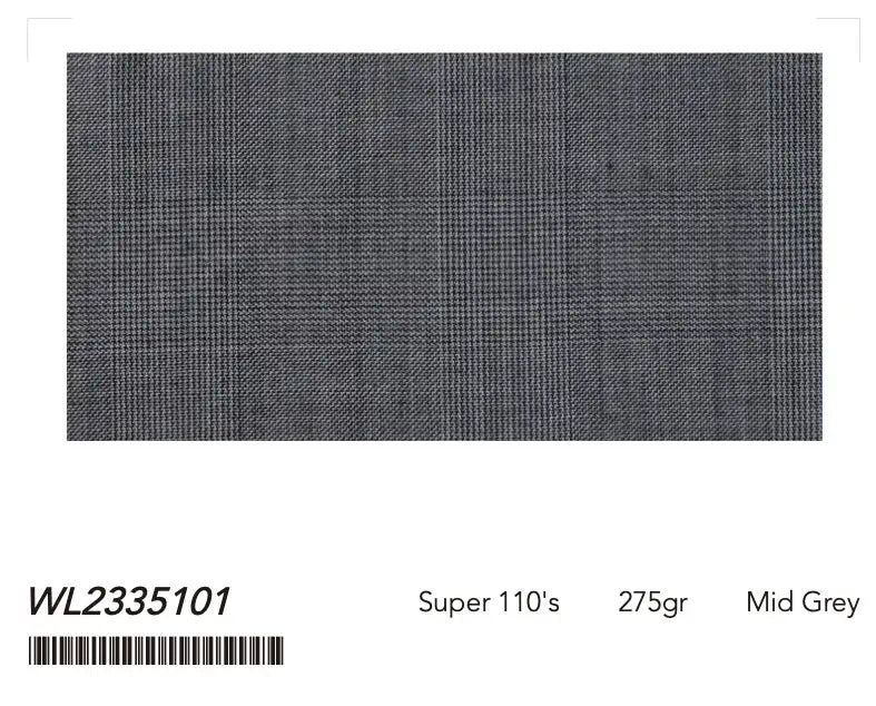 Mid Grey Micro Check Super 110’s Wool Suit – 275g Classic Tailoring