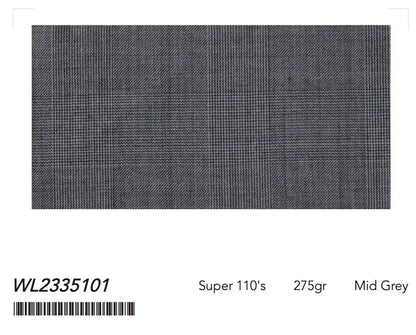 Mid Grey Micro Check Super 110’s Wool Suit – 275g Classic Tailoring