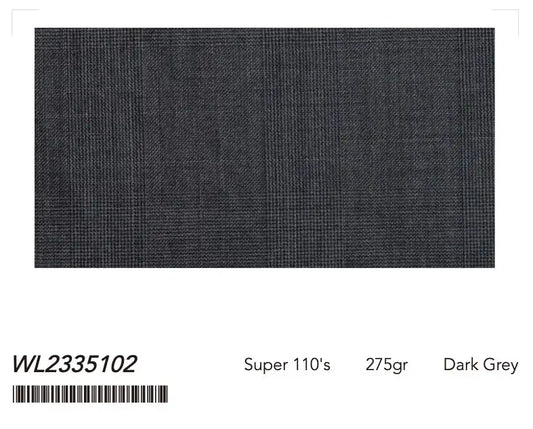 Dark Grey Micro Check Super 110’s Wool Suit – 275g Refined Tailoring
