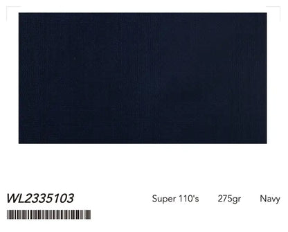 Classic Navy Textured Super 110’s Wool Suit – 275g Refined Tailoring