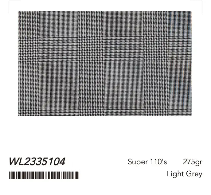 Light Grey Glen Check Super 110’s Wool Suit – 275g Distinguished Tailoring