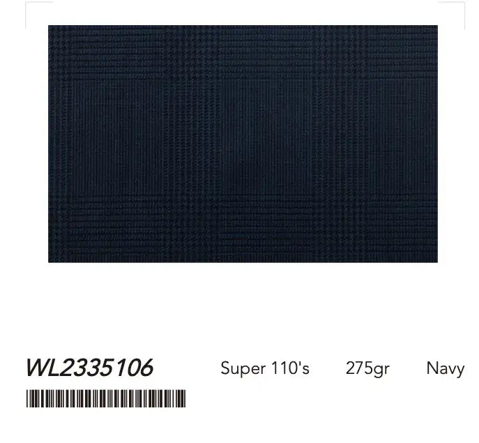 Navy Glen Check Super 110’s Wool Suit – 275g Refined Tailoring