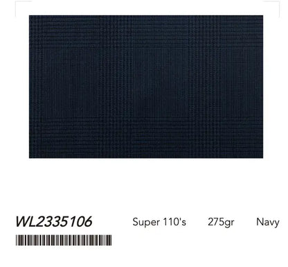 Navy Glen Check Super 110’s Wool Suit – 275g Refined Tailoring