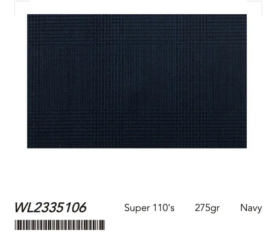 Navy Glen Check Super 110’s Wool Suit – 275g Refined Tailoring