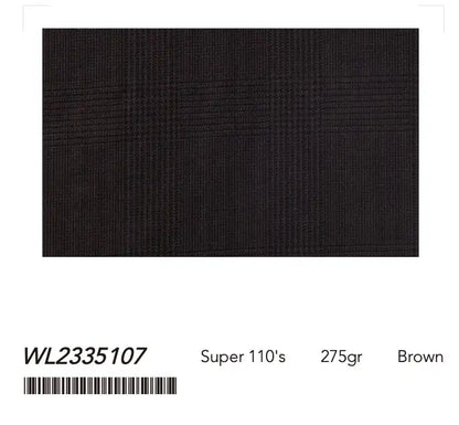 Rich Brown Glen Check Super 110’s Wool Suit – 275g Refined Tailoring