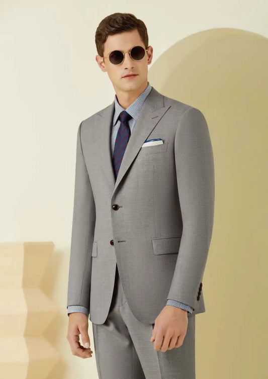 Light Grey Super 110’s Wool Suit – 340g Classic Tailoring