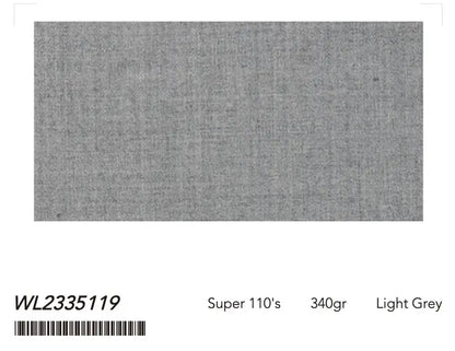 Light Grey Super 110’s Wool Suit – 340g Classic Tailoring