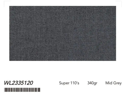 Mid Grey Super 110’s Wool Suit – 340g Premium Tailoring