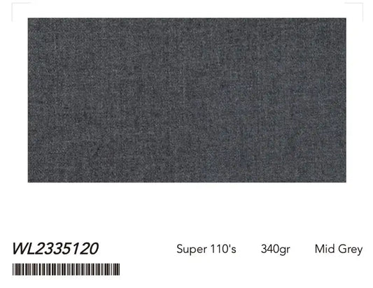 Mid Grey Super 110’s Wool Suit – 340g Premium Tailoring
