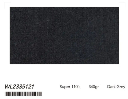Dark Grey Super 110’s Wool Suit – 340g Premium Tailoring