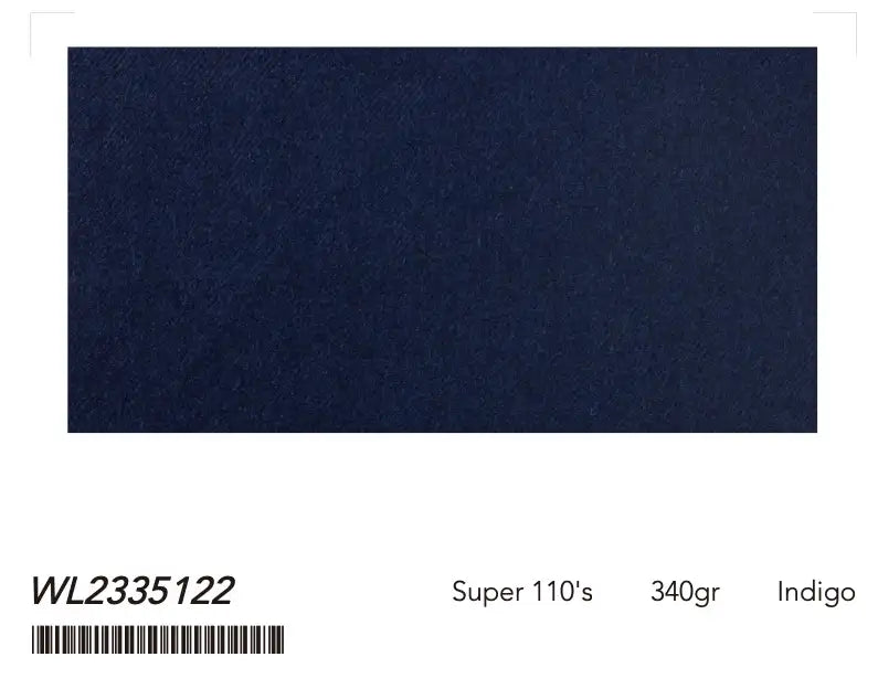 Indigo Super 110’s Double Breasted Wool Suit – 340g Premium Tailoring