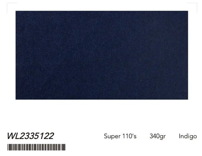 Indigo Super 110’s Double Breasted Wool Suit – 340g Premium Tailoring